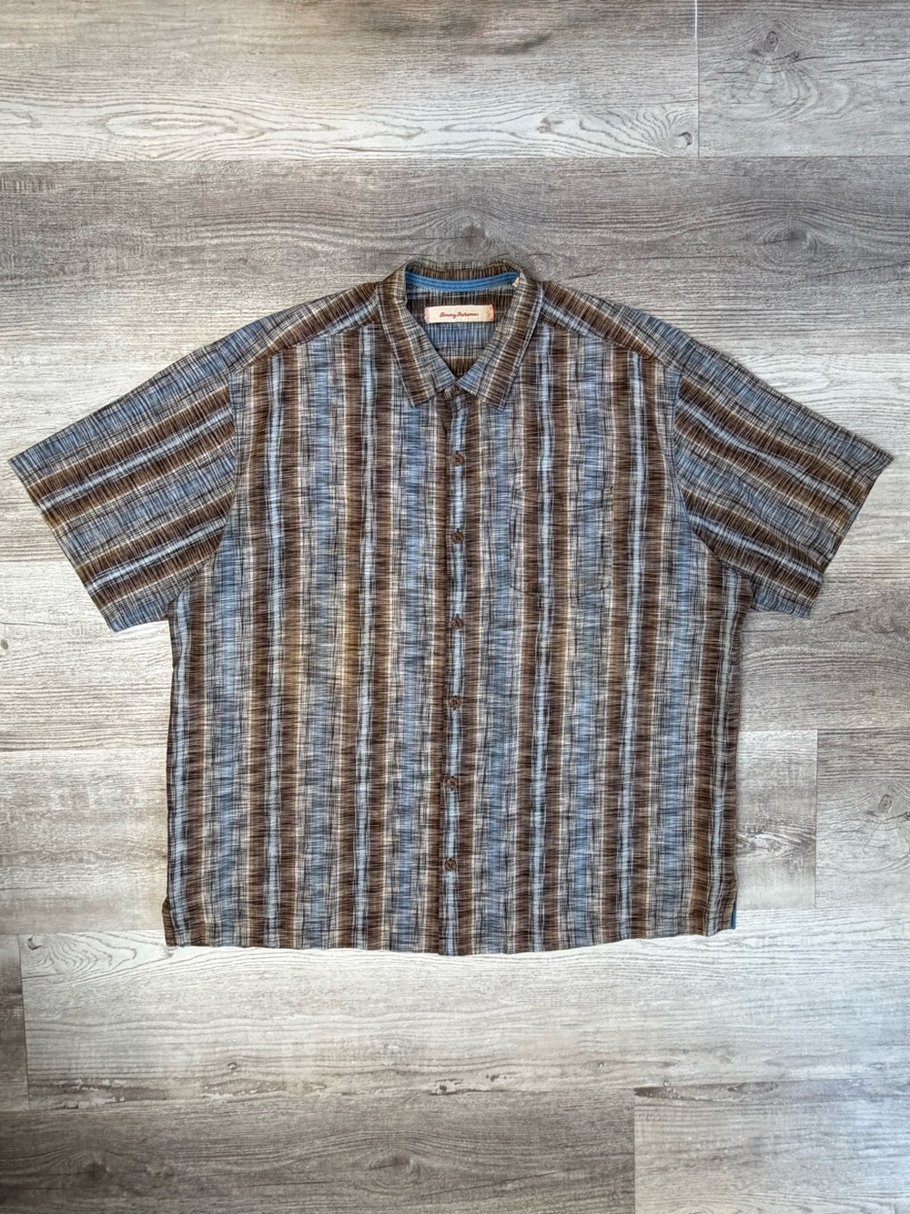 Tommy Bahama Striped Short Sleeve Silk Cotton Blend Camp Shirt Men’s XXL - Picture 2 of 11